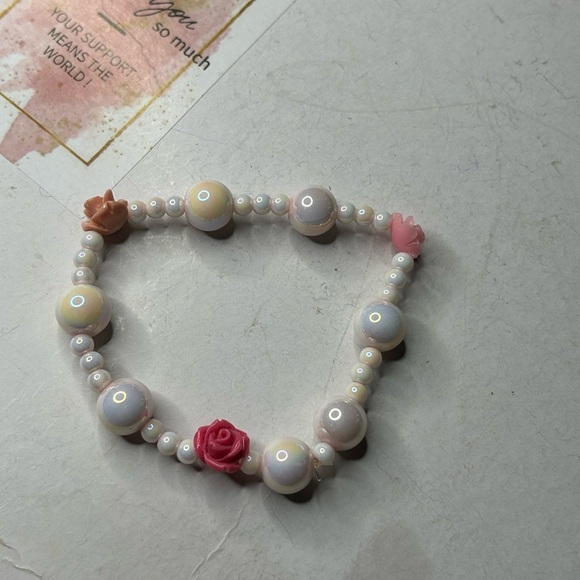 Opalite Rose Beaded Bracelet - Picture 2 of 2